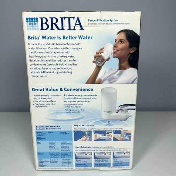 Brita 35214 Basic Tap Water Faucet Filtration System - White - Picture 3 of 5